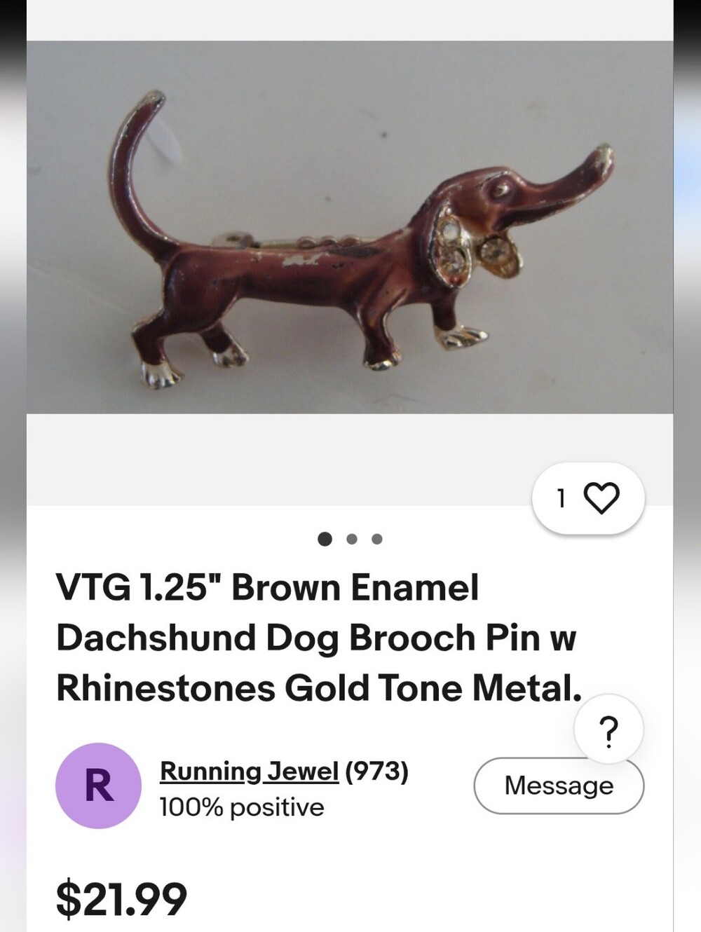 2/$22 Vintage Dachshund And Poodle Brooch Lot Of 4 - Picture 9 of 9